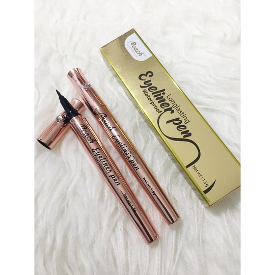 ✨LACIKOSME✨ PEACH COSMETIC EYELINER MASCARA 2IN1 - EYEBROW PENCIL LONGLASTING WATERPROOF