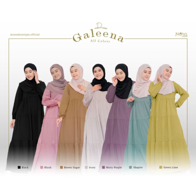 Moslem Ori Gamis Busui Friendly Galeena Dress By Nona Boutique (Ready Please Cekstok)