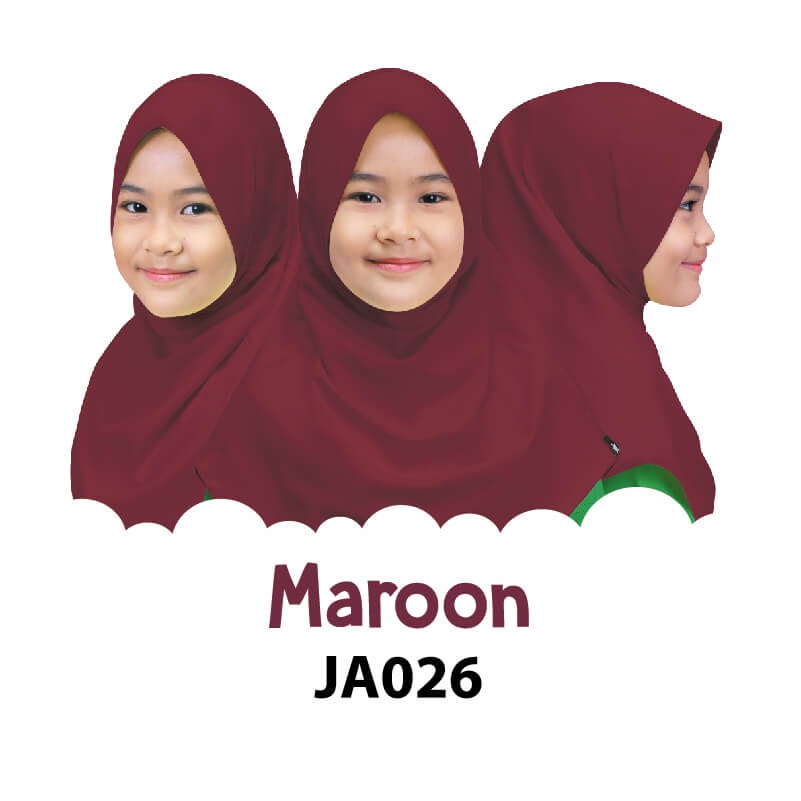 Jilbab Anak Afrakids AFRA - JA026 Maroon