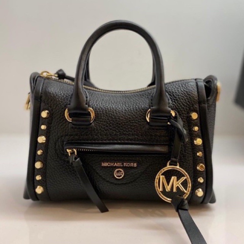 michael kors mk carine extra small  black studded