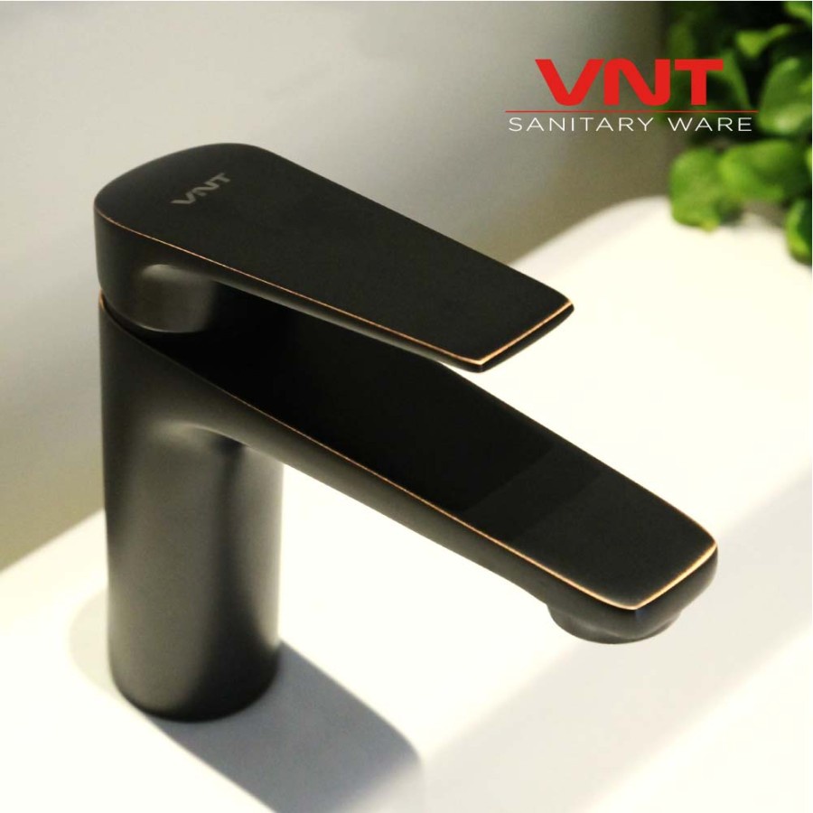 Kran Wastafel Hitam Doff Hot &amp; Cold Keran Minimalis Black Basin Faucet