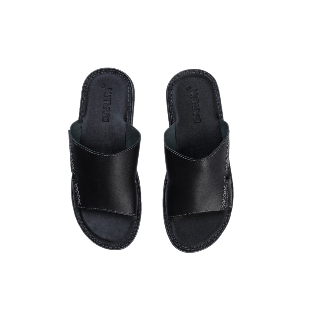 Sandal Pria Full Kulit asli 100% - Sendal Casual Slop Barlin Original - SM01