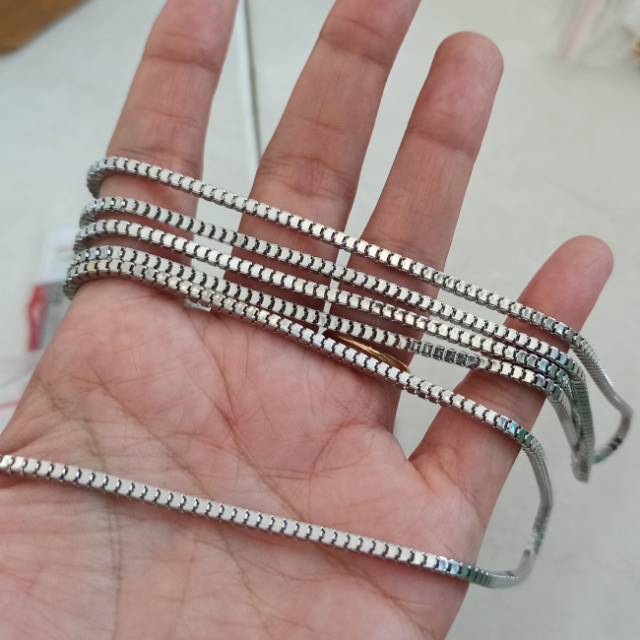Kalung titanium cowok panjang 60cm