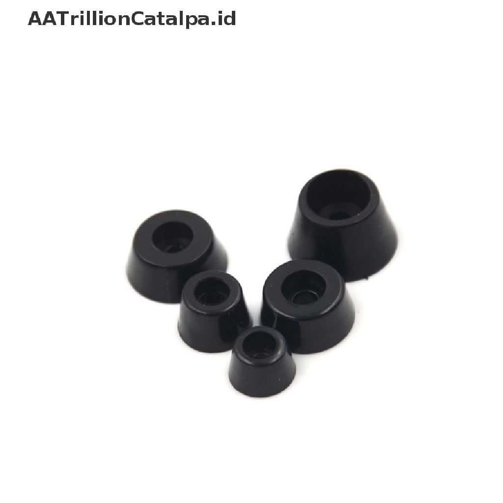 Aatrillioncatalpa 10Pcs Pad Bumper Bulat Bahan Karet Warna Hitam Untuk Kaki Lemari