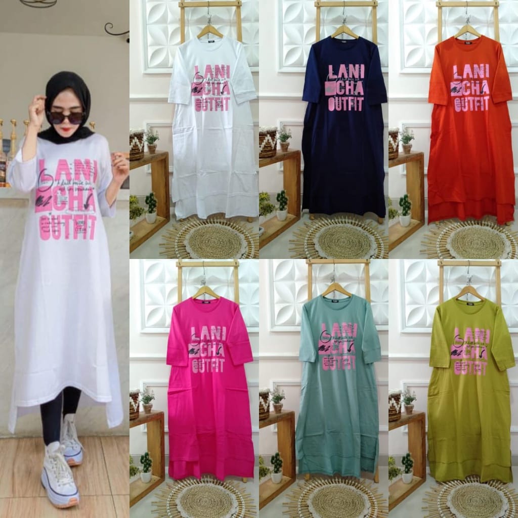 hamidah Long tunik kaos tebal import oversize wanita long tunik kaos premium jumbo jumbo ld 120 busu