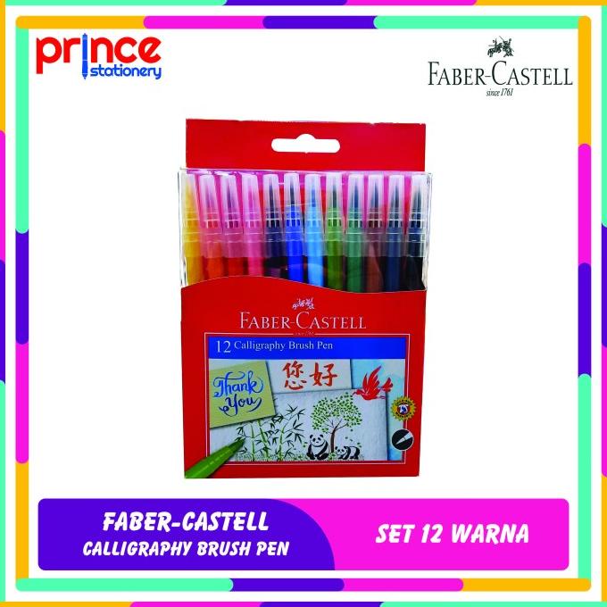 

(BISA COD) FABER-CASTELL CALLIGRAPHY BRUSH PEN SET 12 WARNA GRATIS ONGKIR Kode 255