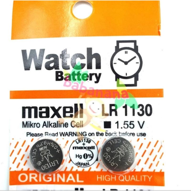 Maxell LR1130 Baterai jam kancing battery button kecil watch LR 1130