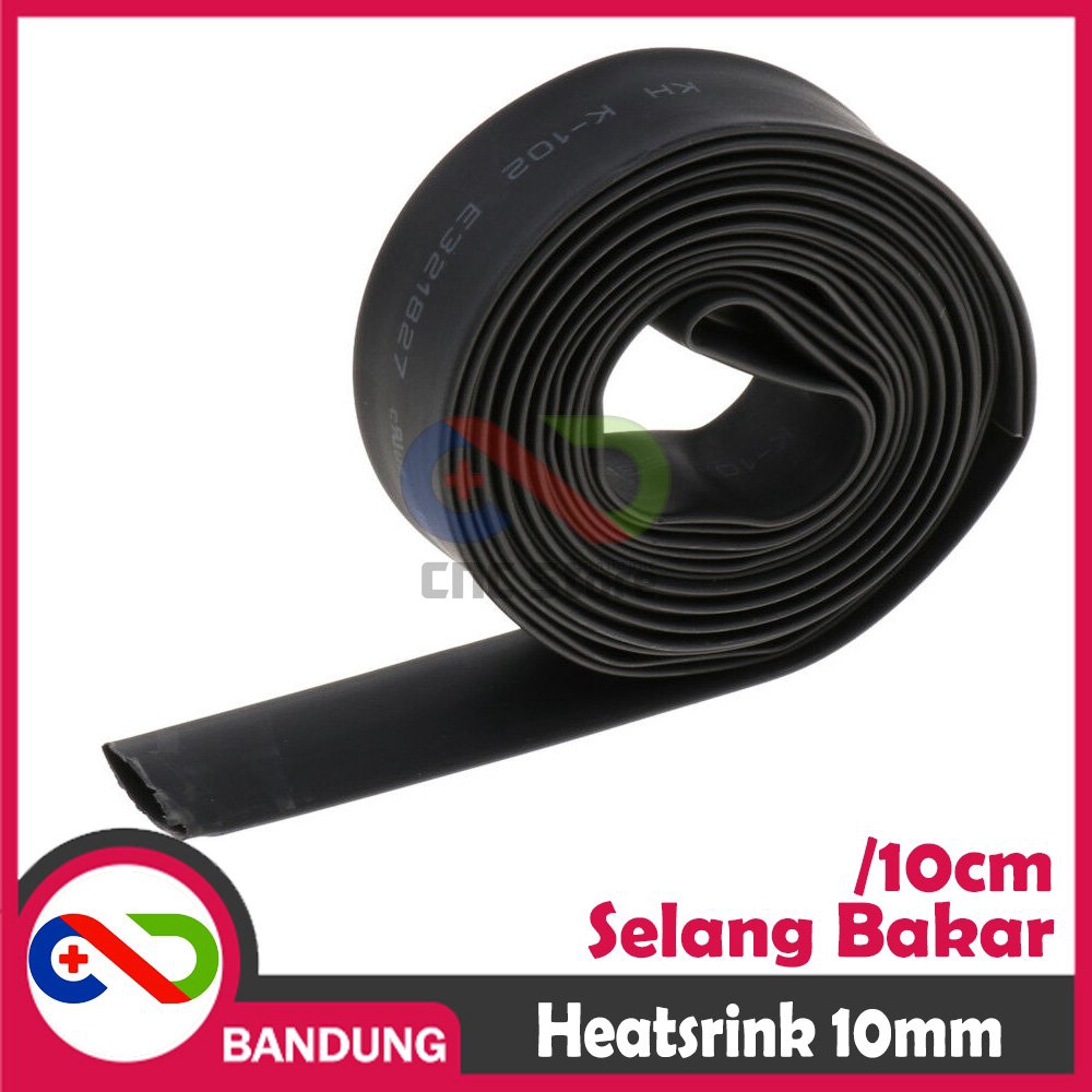 2PCS [DEV-0059] HEATSHRINK 10MM HEAT SKRINK SELANGSONG BAKAR PER 10CM