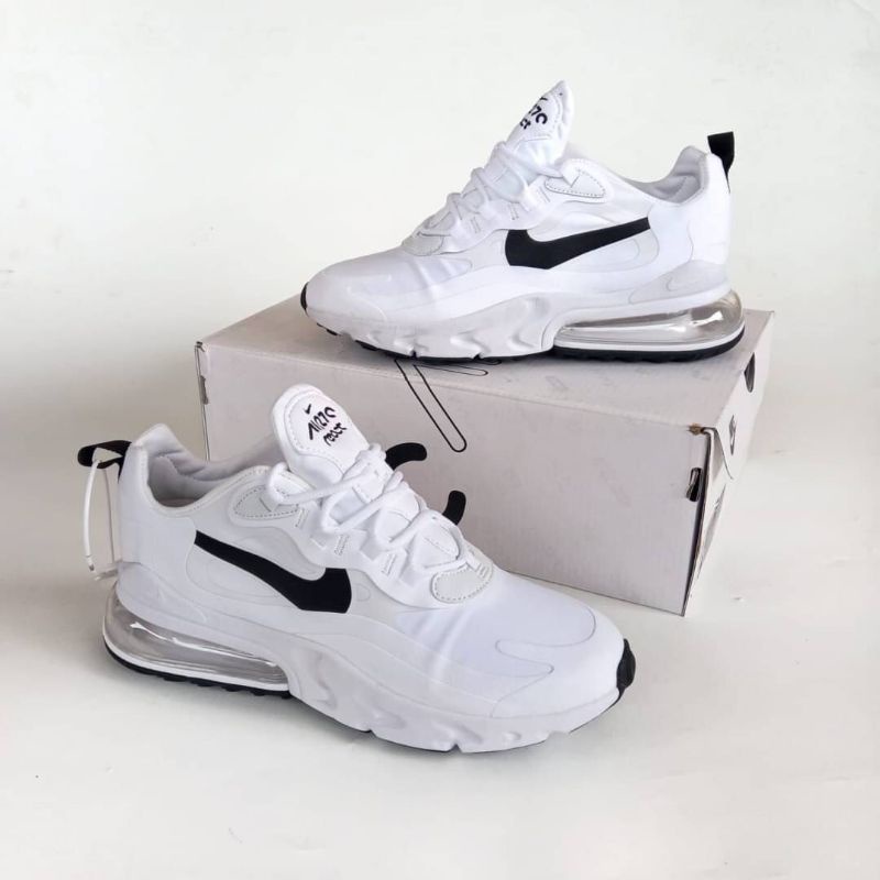 NIKE AIR MAX 270 REACT WHITE BLACK SNEAKER PREMIUM IMPOR