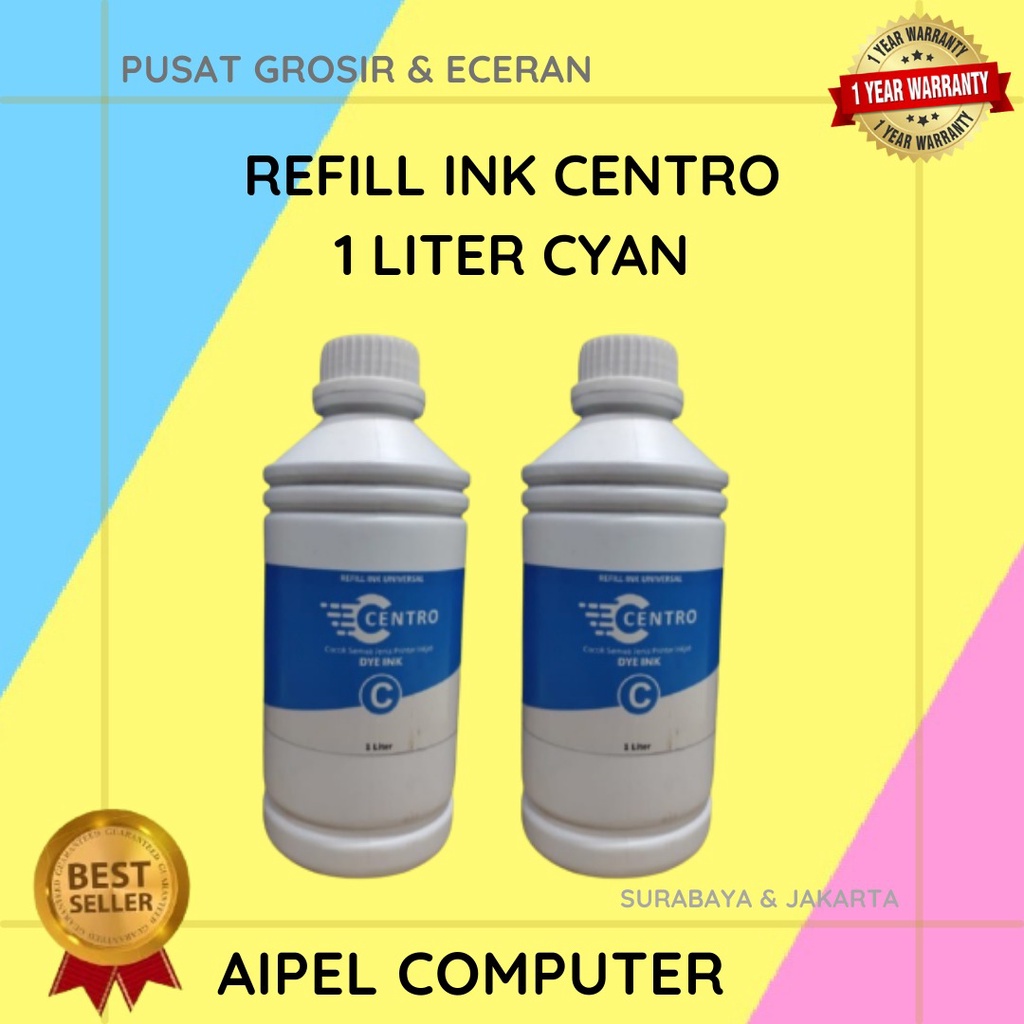 RIC1C | REFILL INK CENTRO 1 LITER CYAN