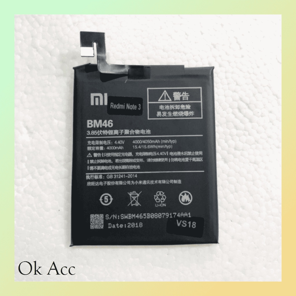 Battery Baterai Xiaomi Redmi Note 3/BM 46/BM46/ BM-46