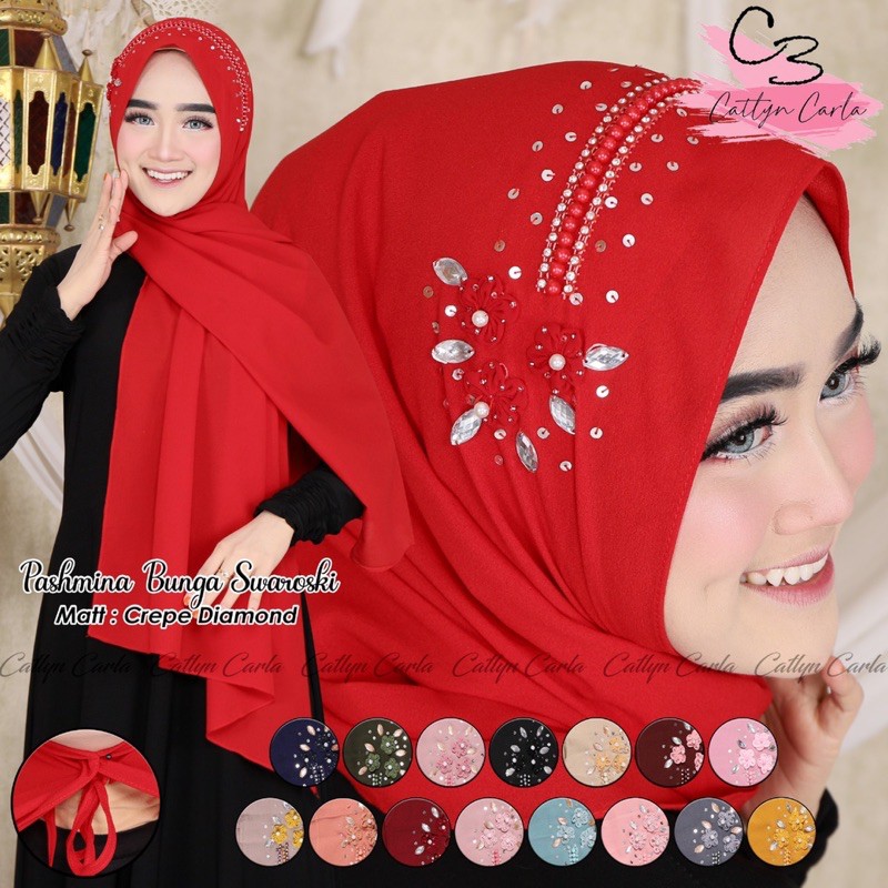 PASHMINA PAYET EDISI RAYA BAHAN DIAMOND CREP UKURAN 175x75-1
