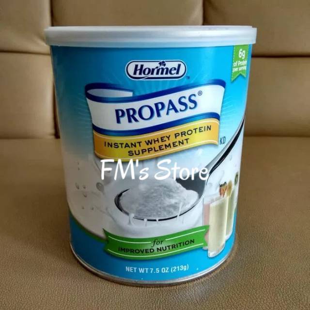 Hormel Propass 213 gr. Nutrisi Suplemen Protein/Instant Whey Protein Supplement. Gluten free. Halal