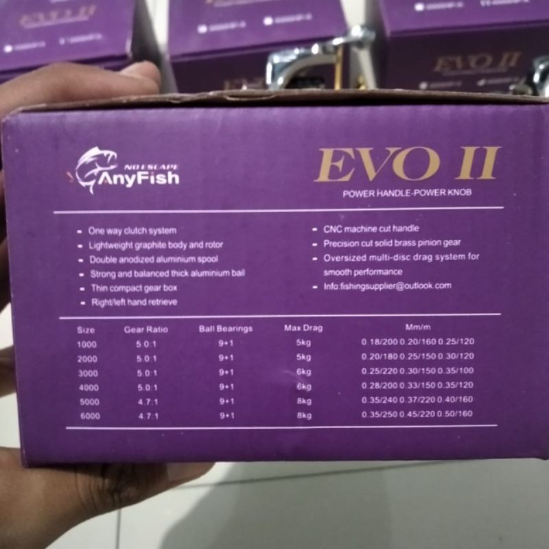 Reel Anyfish EVO II 1000/2000/3000/4000