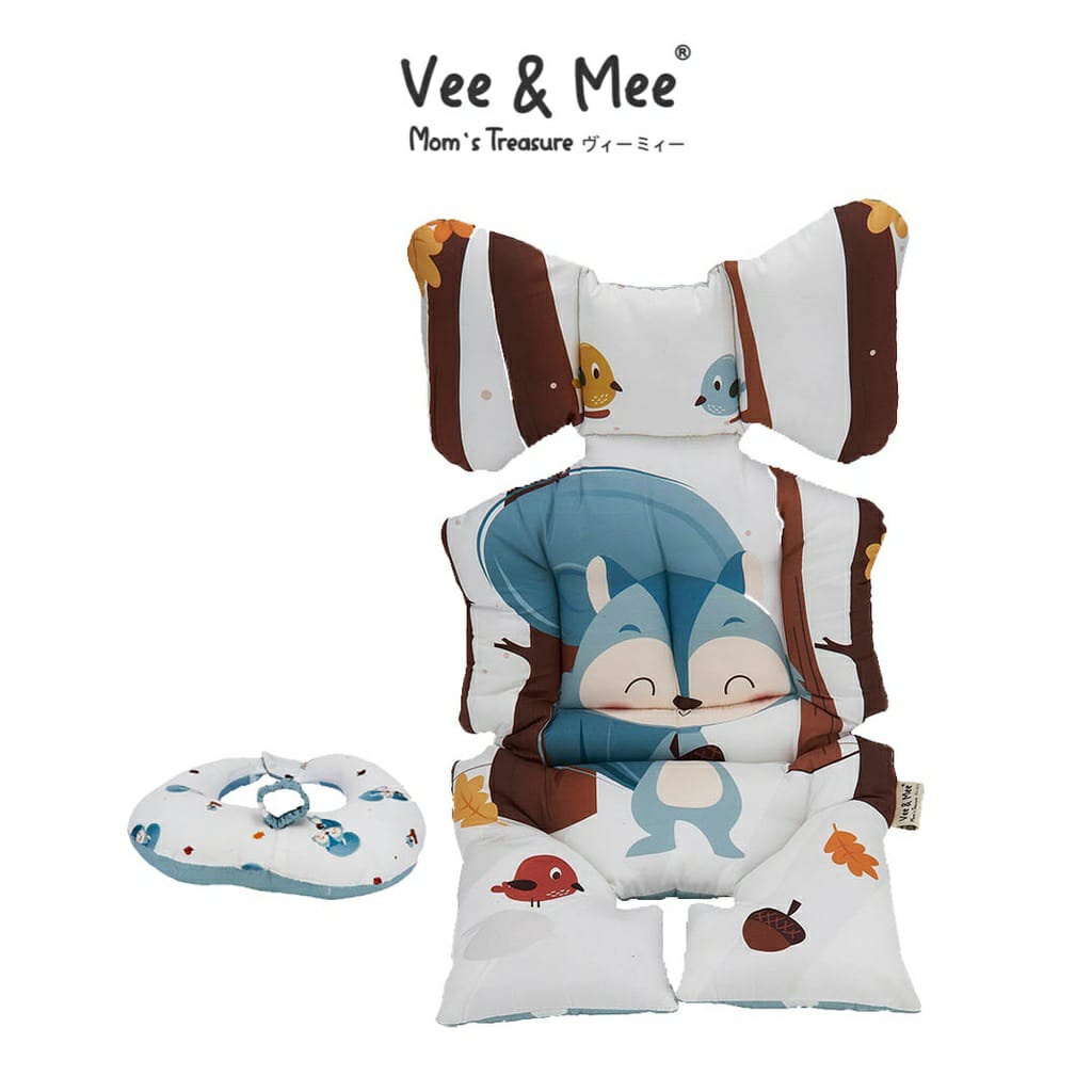 Vee&amp;Mee VMA1030 Alas Stroller+Bantal Dot Squirrel