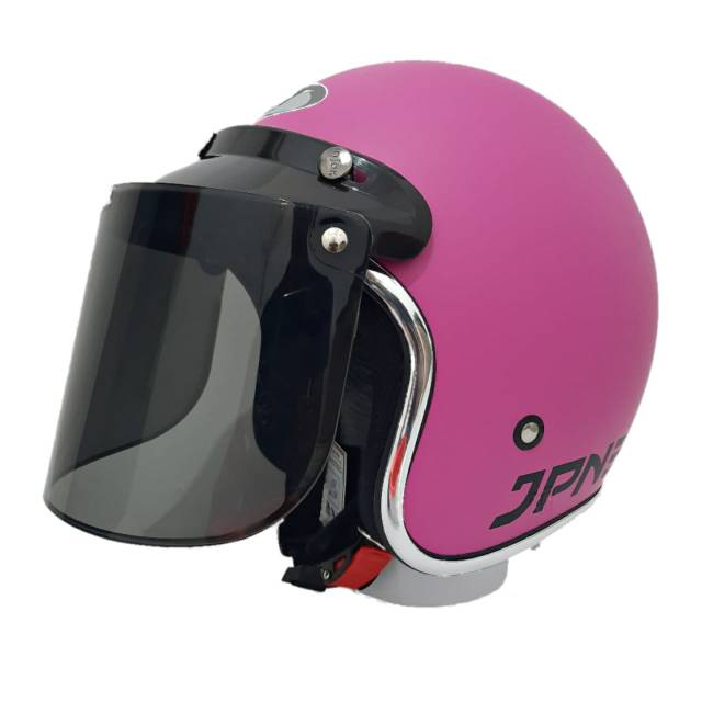 Helm JPN Retro Pink magenta Dof List Chrom