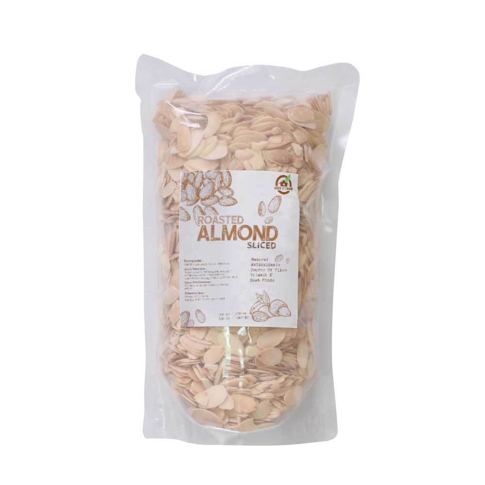 Natural Roasted Almond Sliced ( Panggang ) - 100 gr