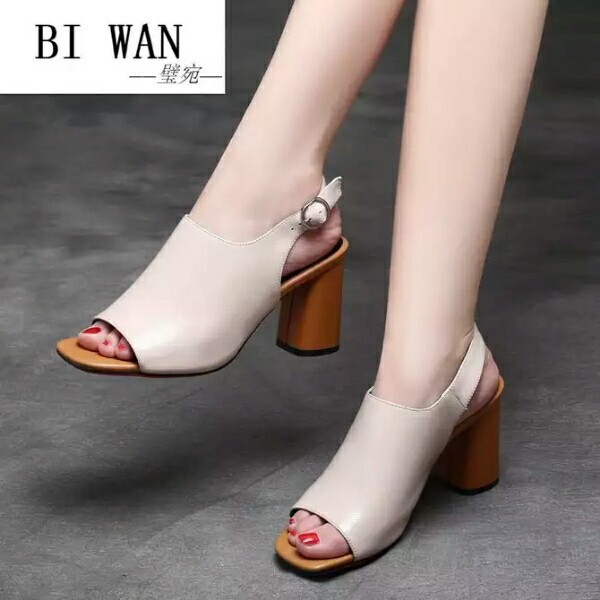 Viditi [1 Warna] Viditi 224 18A Sepatu Import Wanita High Heels YB700 Heels Wanita Hh Cream Ivory