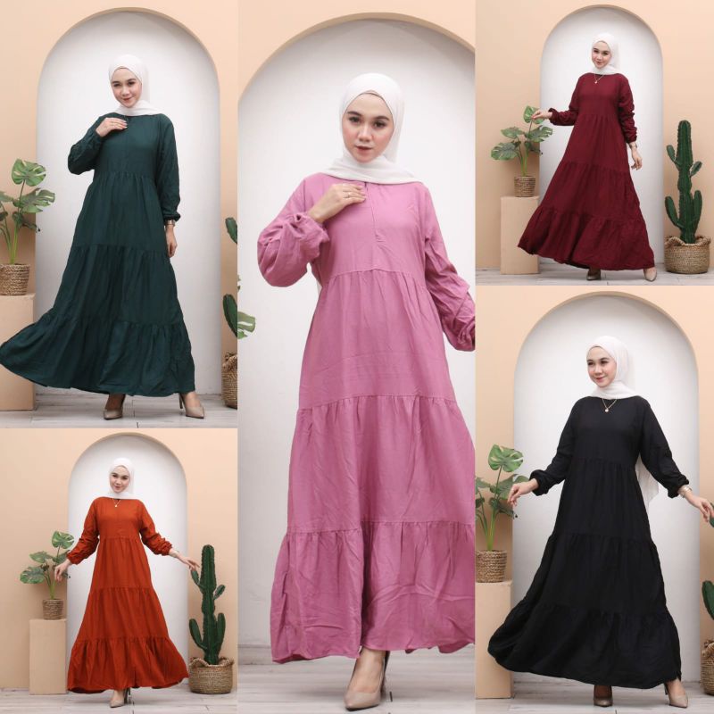 Twil Ori | Gamis Twil Polos | Gamis Susun | Gamis Busui | Gamis canda Polos