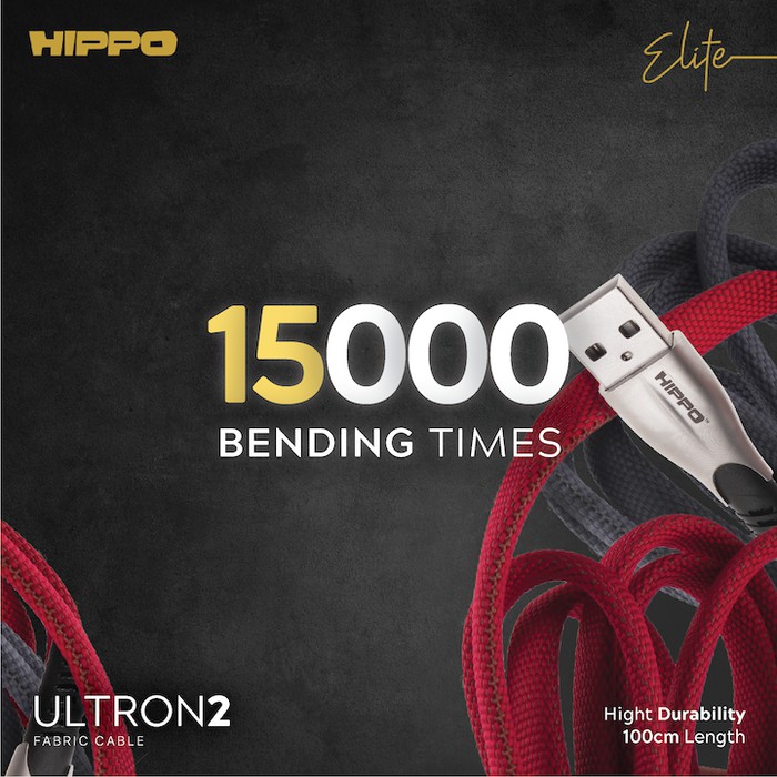 Hippo Elite Ultron 2 Micro USB Charging &amp; Data Cable 100cm - Micro USB