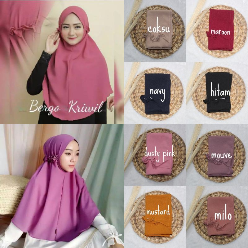 [FaFi] COD TALI KRIWIL BERGO WOLFIS SIZE L /BERGO DIAMOND/BERGO TALI/HIJAB/MAKASSAR MURAH