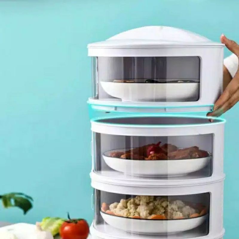 Tudung Saji Susun 4/Rak Makanan Susun/Tempat penyimpanan makanan