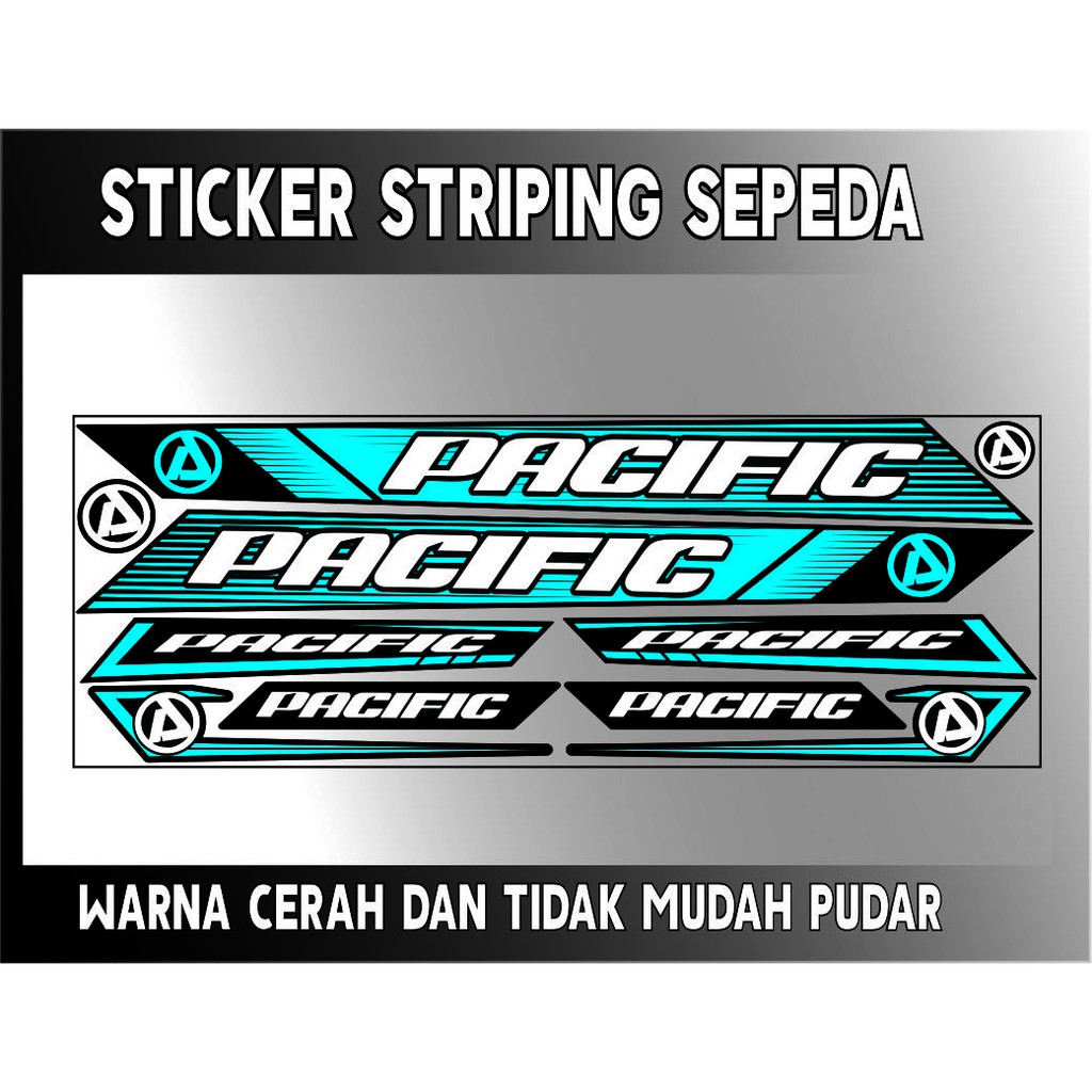 DECAL BIKE STRIPING SEPEDA BMX PASIFIC STIKER VARIASI STIKER POLET LIS MOTIF STRIPING