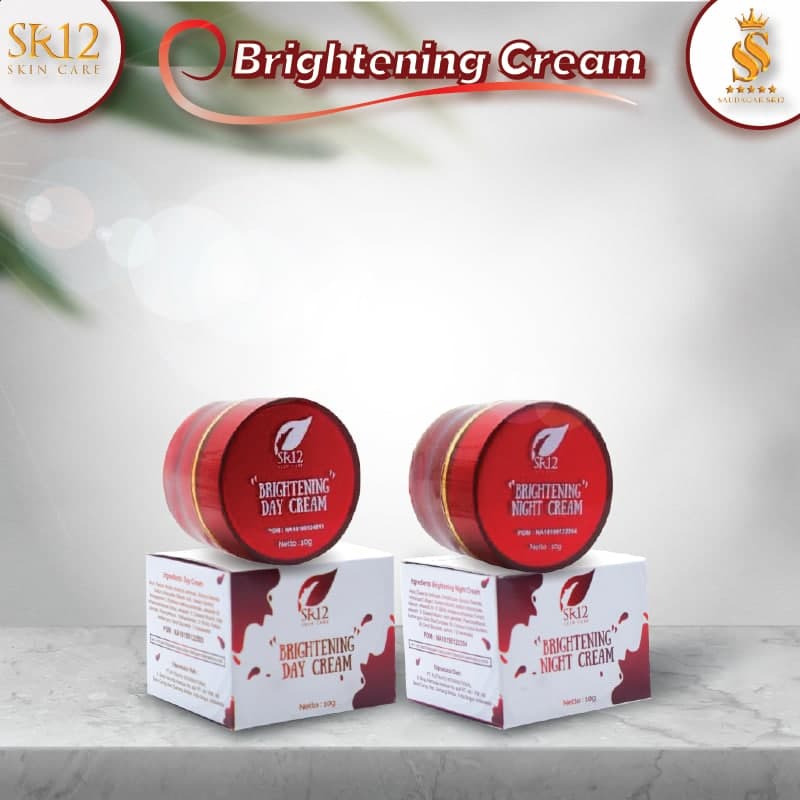 CREAM PEMUTIH WAJAH BRIGHTENING DAY &amp; NIGHT CREAM SR12 / CREAM PELEMBAB WAJAH GLOWING KRIM SIANG DAN MALAM