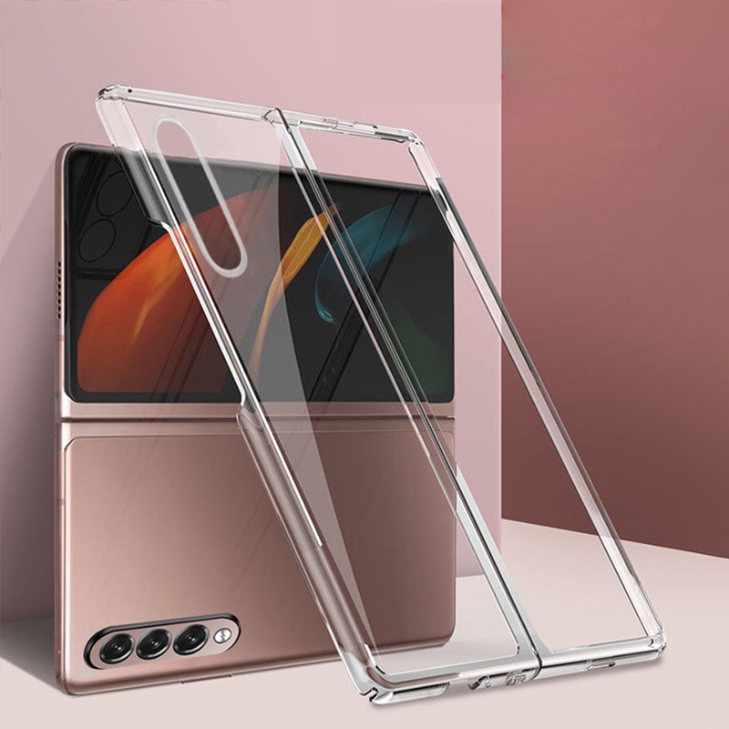 Hard PC Material Matte Case For Samsung Galaxy Z Fold3 Transparent Folding Protective Cover