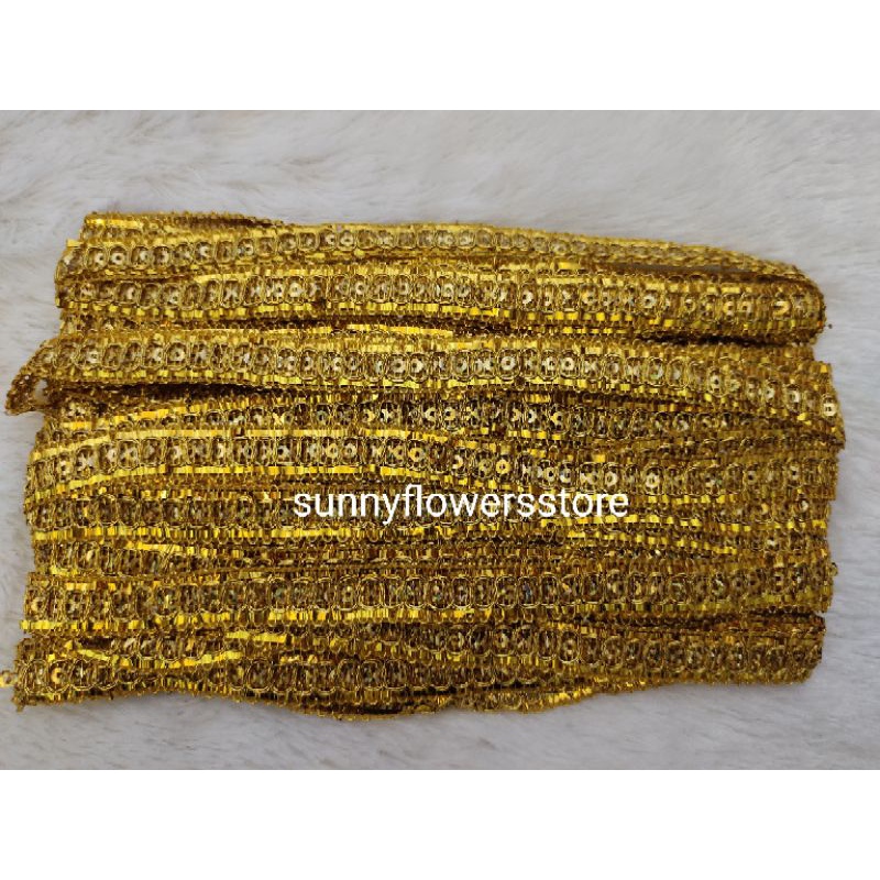 RENDA GOLD PAYET LEBAR 1,5 CM