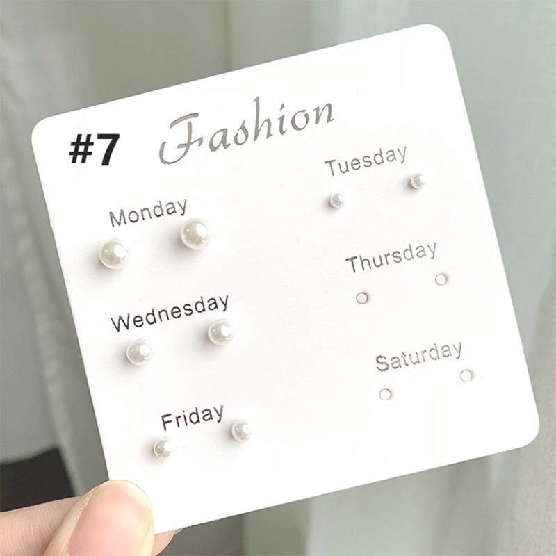 6pcs / set Anting Tusuk Kristal Warna Permen Gaya Korea Untuk Wanita