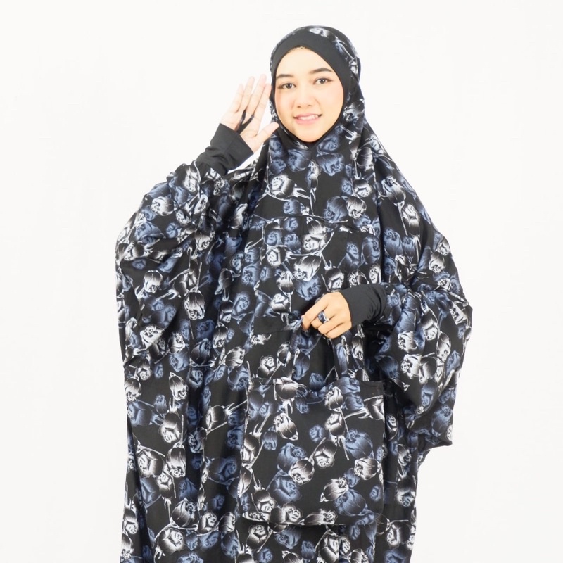 Mukena dewasa terusan rayon viscose premium bahan adem exclusive super jumbo travelling traveling