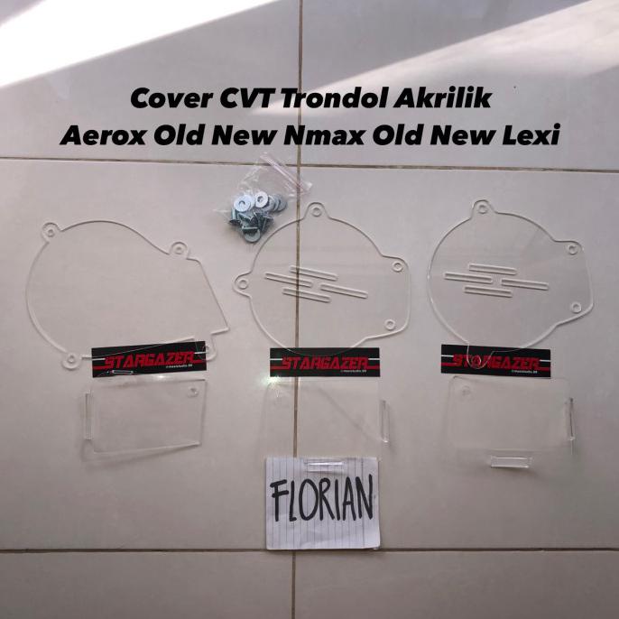 Cover Tutup Cvt Trondol Akrilik Aerox Old New Nmax Old New Lexi - Tutuphawa Clear, Nmax Old