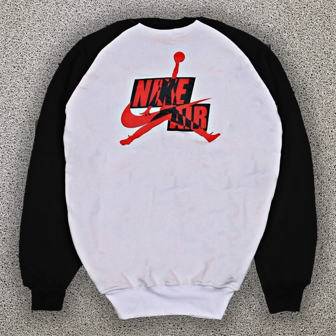 JAKET SWEATER CREWNECK NIKE AIR JUMPMAN ABU & PUTIH MURAH GENUINE KEKINIAN