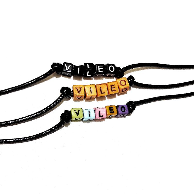 Kalung Masker Custom Nama Words Strap Mask Customize Huruf Alphabet Handmade Necklace