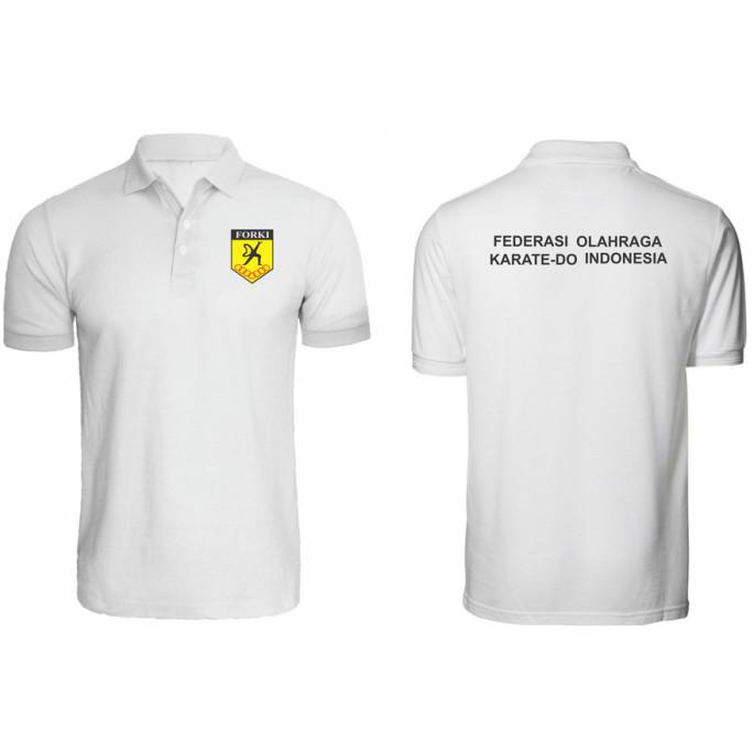 KAOS POLO SHIRT BAJU KERAH DISTRO FORKI KARATE POLOS CUSTOM INDONESIA GRATIS ONGKIR