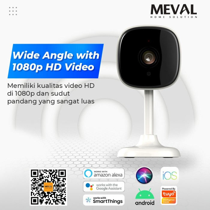 Smart Indoor fixed IP Camera CCTV Wifi IoT Home Solution-MEVAL