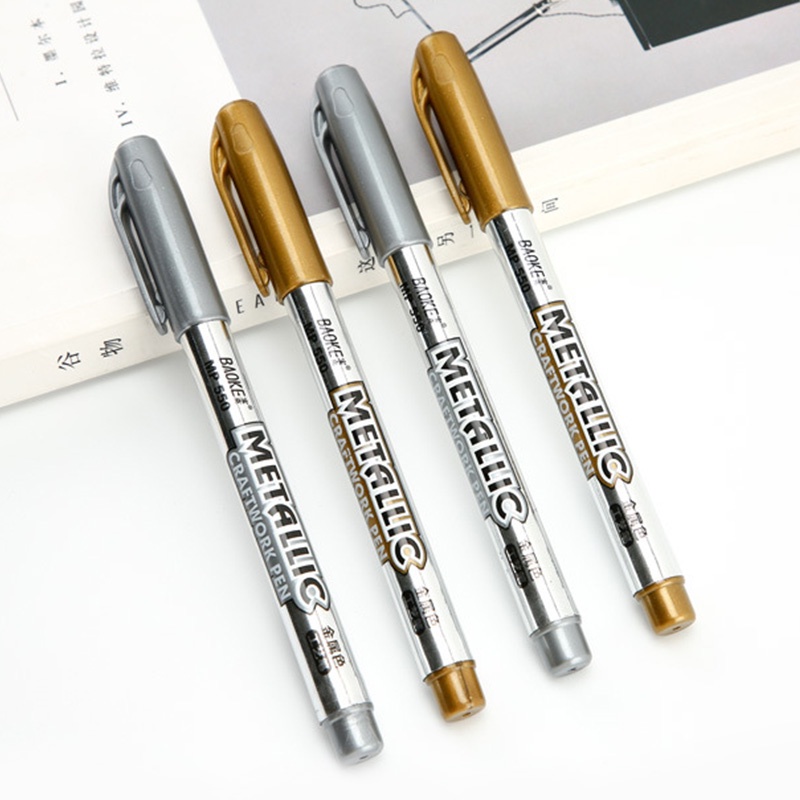 BAOKE Art Paint Pen Gold/Silver 1.5mm Metal Pen Marker