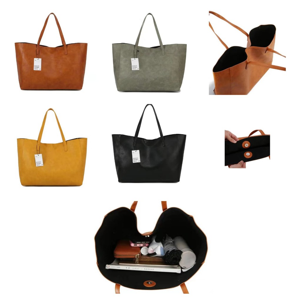 TAS BAHU TOTEBAG WANITA H_Mm TOTEBAG POLOS  #005