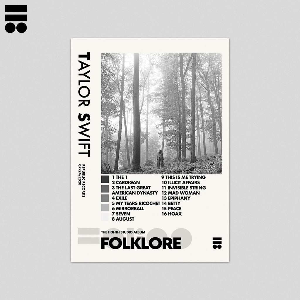 Taylor Swift - Folklore Poster