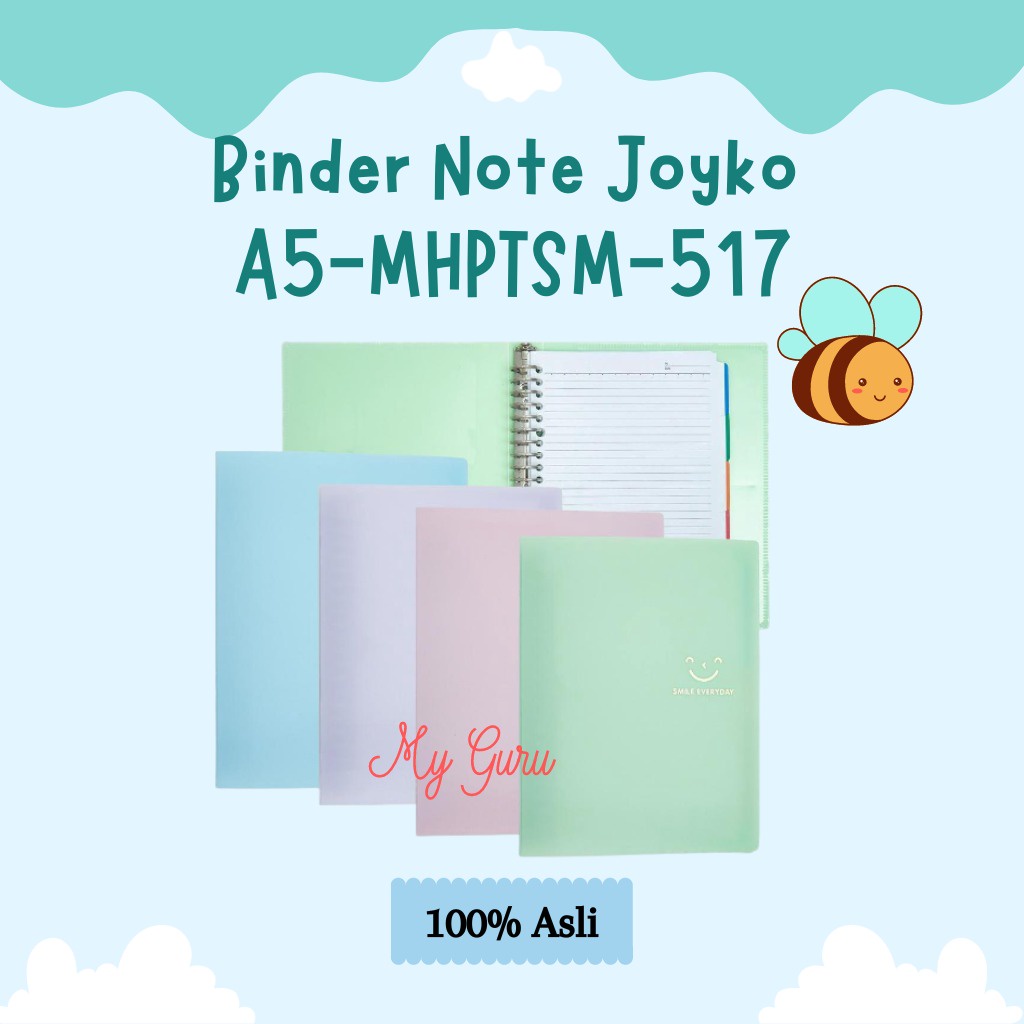 

[PCS] BINDER NOTE JOYKO COLOUR A5-MHPTSM-M517 / SMILE