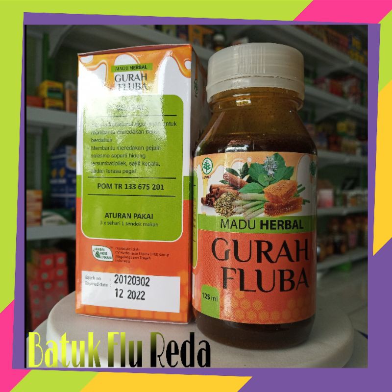 MADU HERBAL GURAH FLUBA 125ml Agrimas - UNTUK BATUK BERDAHAK SALESMA HIDUNG TERSUMBAT PILEK-2