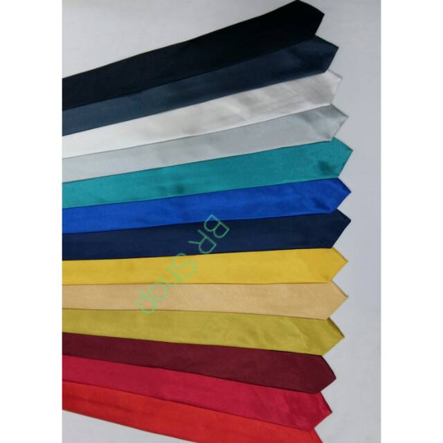 Dasi Panjang Slim 5cm polos gold tua muda dongker navy biru BCA Elektrik hijau muda tua biru tosca biru laut mocca green lime
