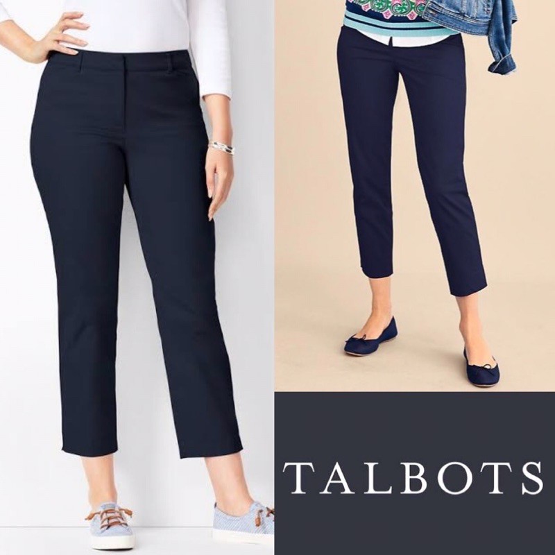 TALBOTS perfect crop pants (navy)