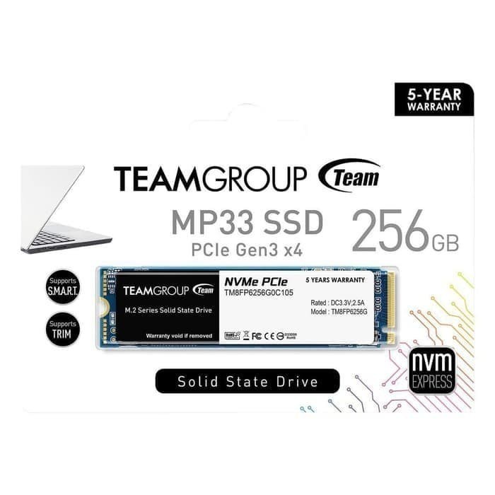 TEAM MP33 256GB M.2 PCIe GEN3x4 NVMe - Teamgroup SSD 256GB