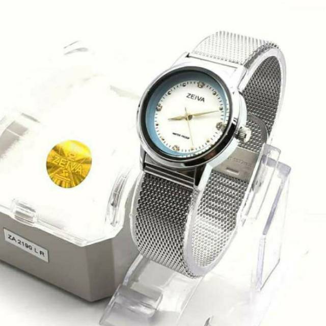 JAM TANGAN CEWEK KEREN ELEGANT ZEIVA RANTAI PASIR ORIGINAL WATER RESIST