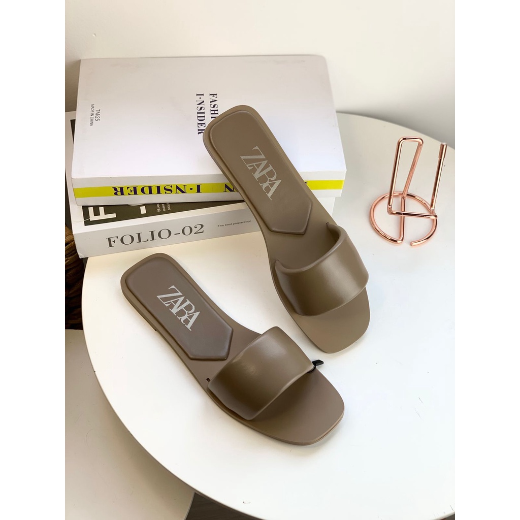 [7.7 Boombastis Sale⚡] - SANDAL WANITA ZS371 FLAT SANDALS PREMIUM IMPORT