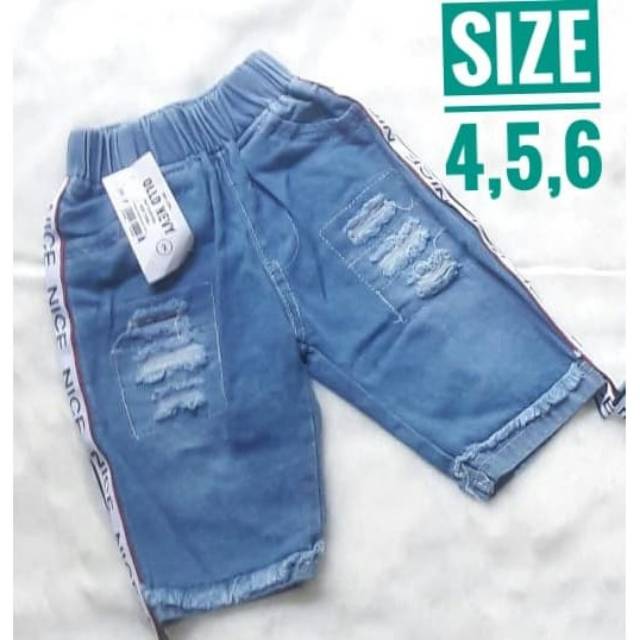  Celana  7 8 jeans  anak import pendek biru  langit  nice old 