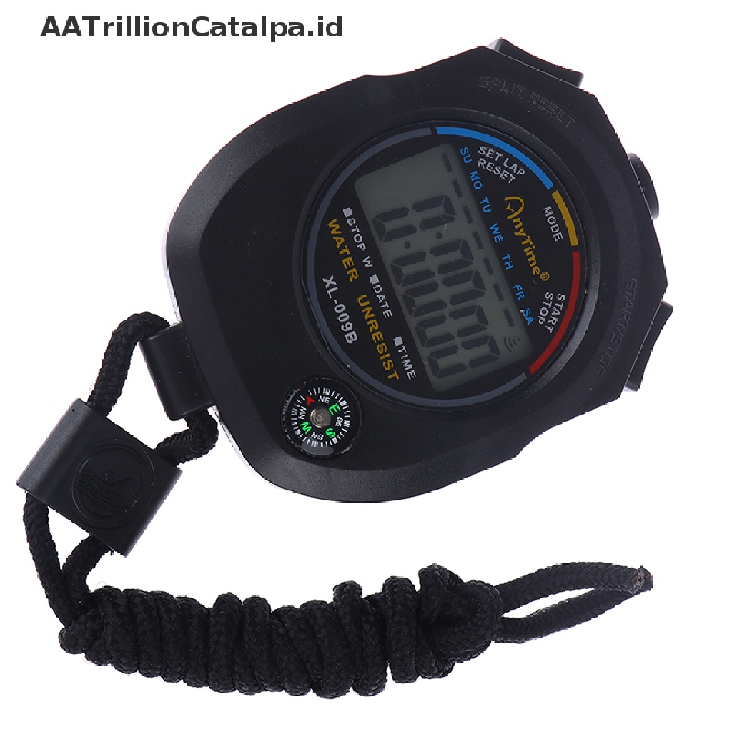 Aa Stopwatch Digital Trillioncatalpa Anti Air Dengan Layar LCD