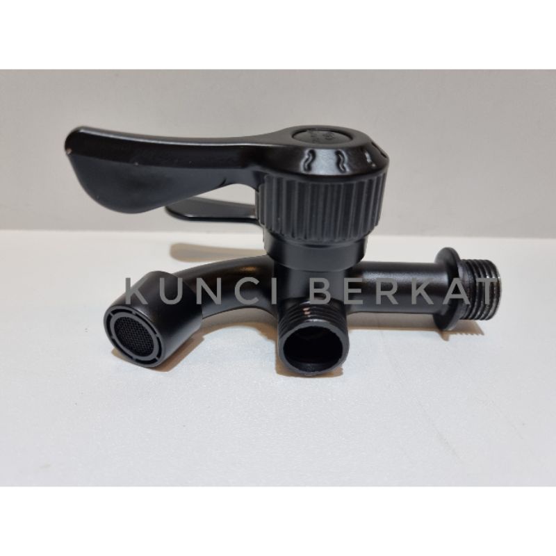 Kran cabang hitam/Keran Shower/Kran Cabang air dingin/Kran Double Black